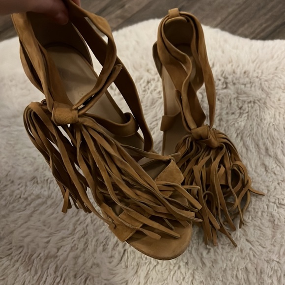 Chloe suede fringe  sandal - Picture 8 of 9